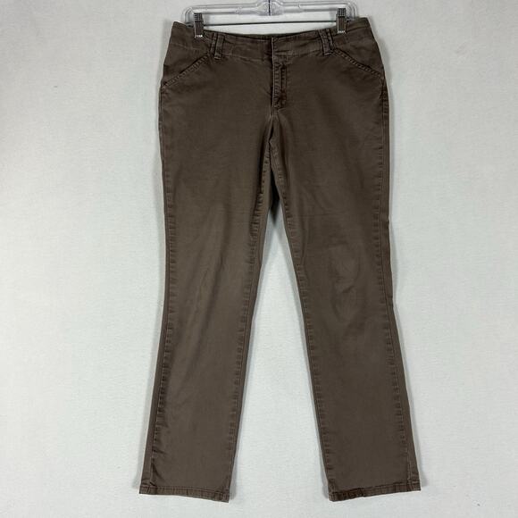 Lee Essential Chino Trouser Pants Womens 6 Short Mid Rise Straight Leg Stretch - Picture 1 of 15